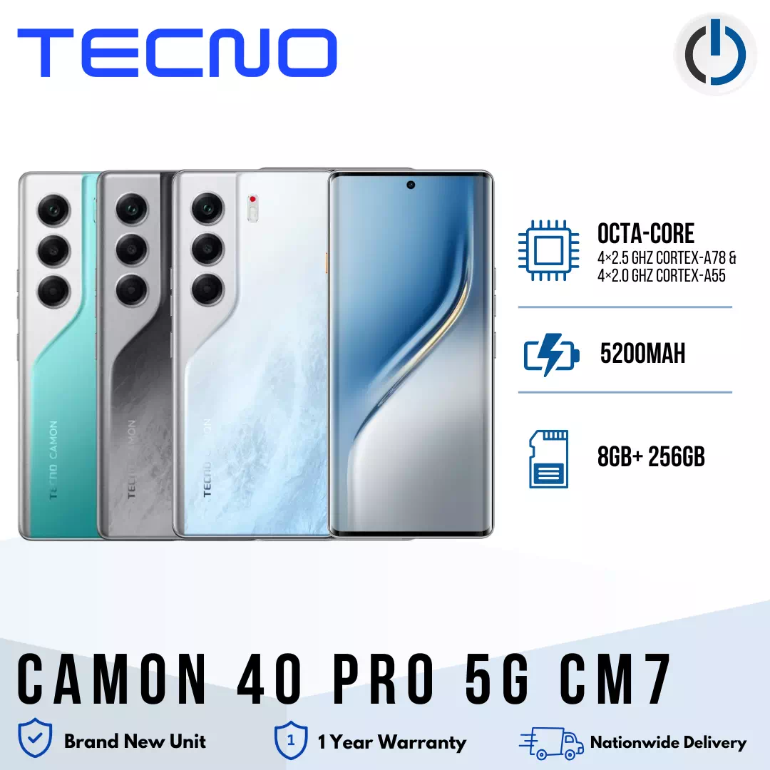 Tecno Camon 40 Pro 5G CM7 Mobile Phone | 8GB + 256GB
