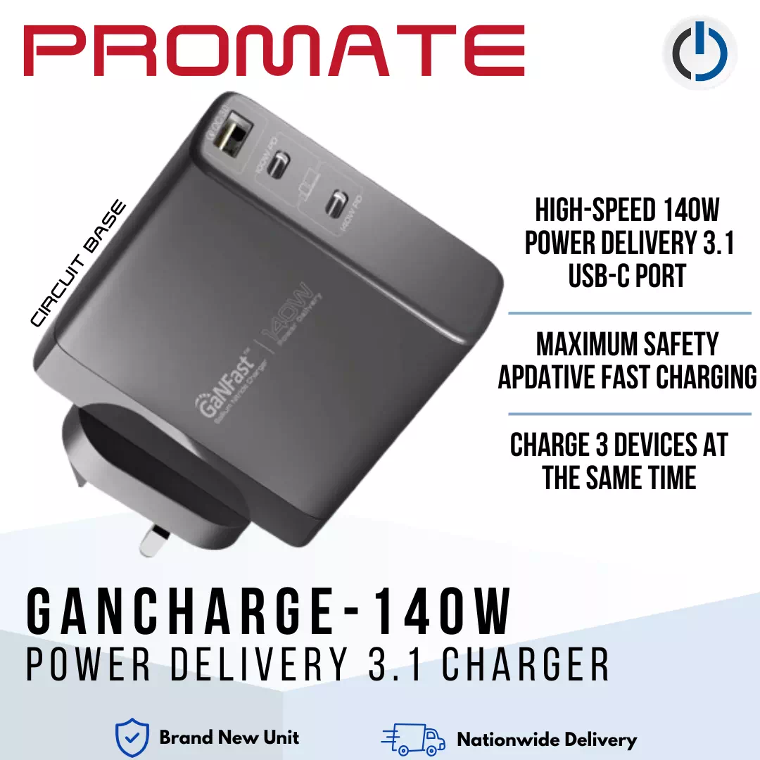 PROMATE GaNCharge-140W Power Delivery 3.1 Charger