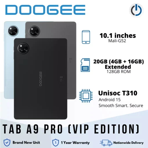 Doogee Tab A9 Pro - VIP EDITION 20(4GB + 16GB Extended) +128GB