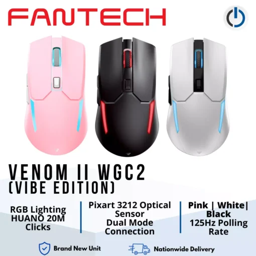 Fantech Venom II WGC2 Wireless 2.4GHZ Gaming Mouse Vibe Edition