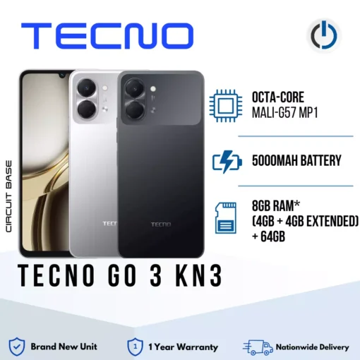 Tecno Go 3 KN3 Mobile Phone | 8GB RAM* (4GB + 4GB Extended) + 64GB