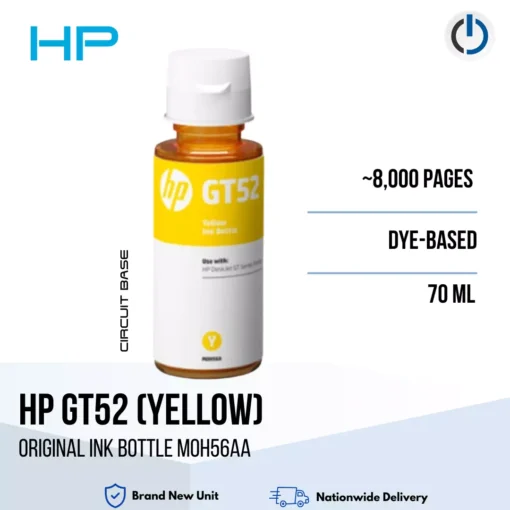 HP GT52 Yellow Original Ink Bottle M0H56AA