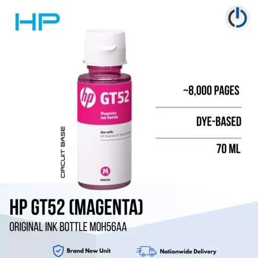 HP GT52 Magenta Original Ink Bottle M0H55AAAH
