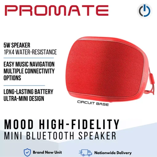 PROMATE Mood High-Fidelity Mini Bluetooth Speaker