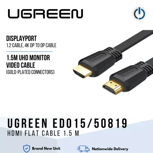UGREEN ED015/50819 HDMI Flat Cable 1.5 M