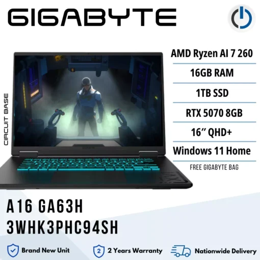 Gigabyte Gaming A16 GA63H 3WHK3PHC94SH