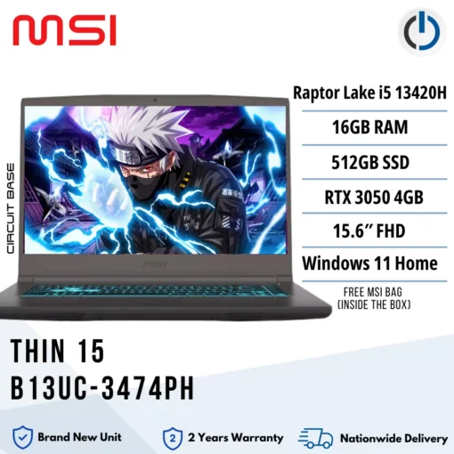 MSI Thin 15 B13UC-3474PH Gaming Laptop