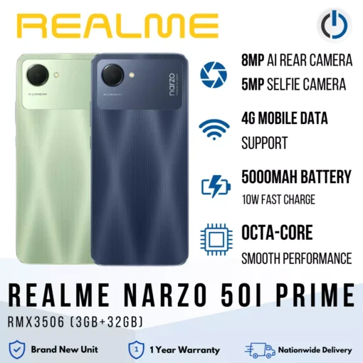 Realme RMX3506 Narzo 50I Prime (3+32GB) Mobile Phone