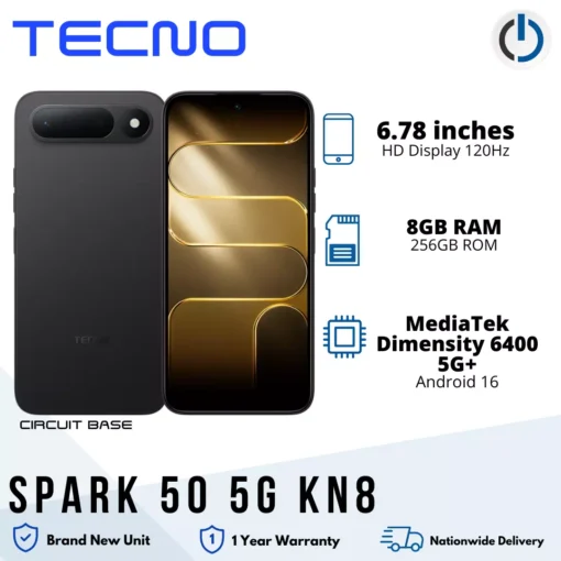 Tecno Spark 50 5G KN8 Mobile Phone | 8GB + 256GB