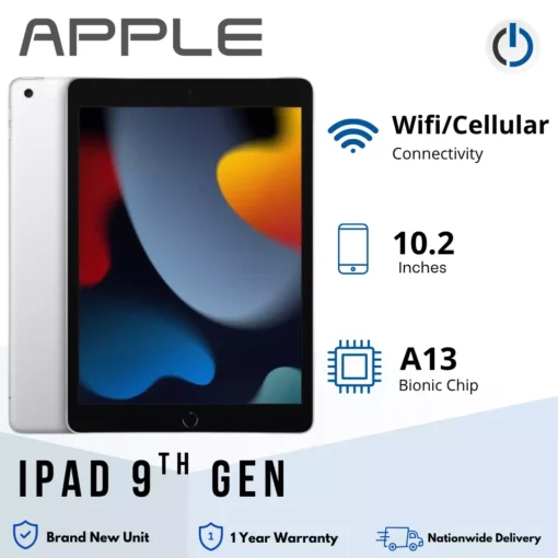 Ipad (9th Gen) 10.2inch/Wifi + Cellular 64gb (Silver)