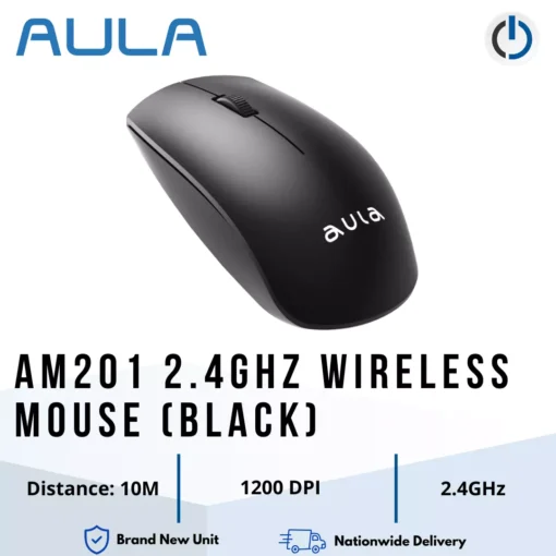 Aula AM201 2.4GHZ Wireless Mouse (Black)