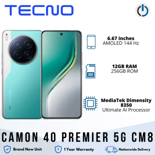 Tecno Camon 40 Premier 5G CM8 Mobile Phone | 12GB + 256GB