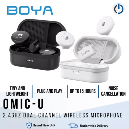 BOYA Omic-U Ultracompact 2.4GHz Dual Channel Wireless Microphone