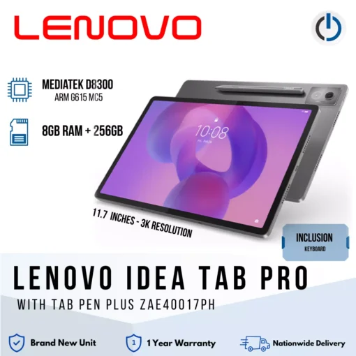 Lenovo Idea Tab Pro with Tab Pen Plus ZAE40017PH 8GB 256GB (Luna Grey)